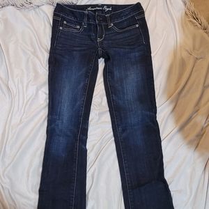 American Eagle Straight Leg Dark Wash Jeans 0S
